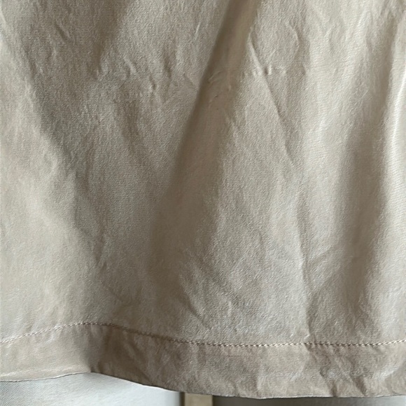 Zara Light Taupe Smoky Gem Bejeweled Neckline Sleeveless Shell Tank Top Small - Picture 2 of 8